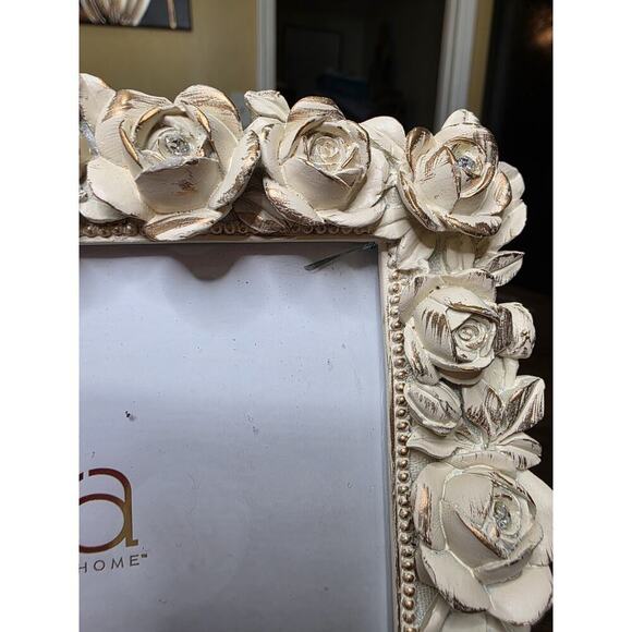 Era Home 5x7 Picture Frame Vintage Style Rose Design Rhinestones Shabby Chic - Picture 16 of 16